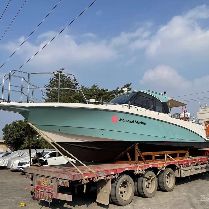 36ft Luxury Sport Yacht Fiberglass Fishing Speed Passenger Boat with Outboard Engine for Yacht Parties and Sale