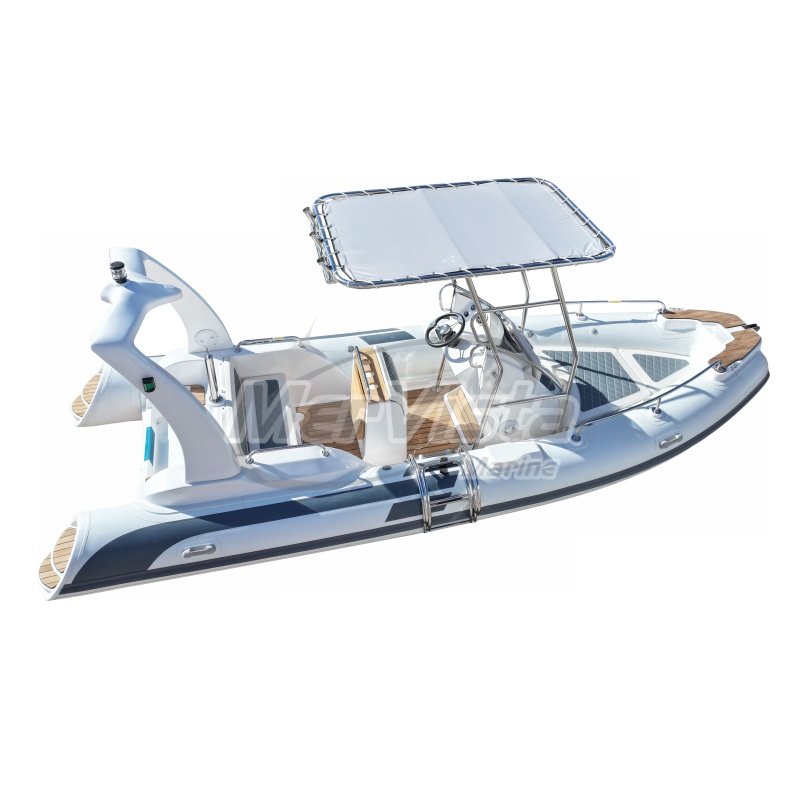 Hot Sale 20ft Hypalon Orca Rib 580 Fiberglass Rib Boat with outboard engine