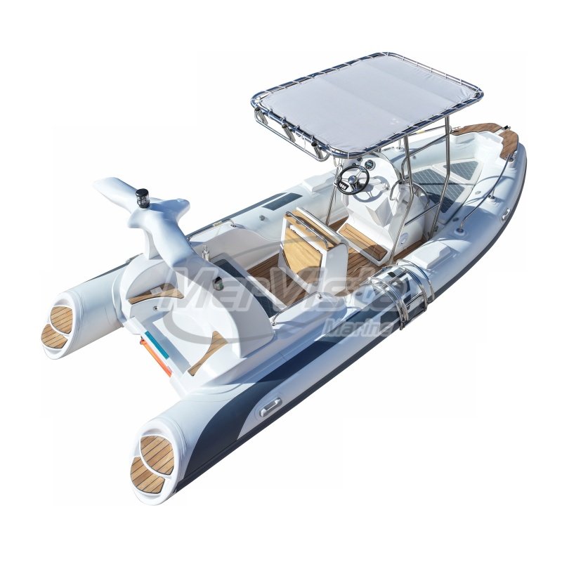Hot Sale 20ft Hypalon Orca Rib 580 Fiberglass Rib Boat with outboard engine
