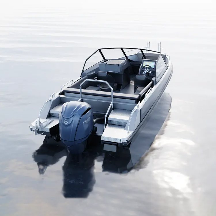Factory Customized 8-Person Aluminum High-Speed Boat for Outdoor Water Sports for Surfing with Power Engine Combo Set
