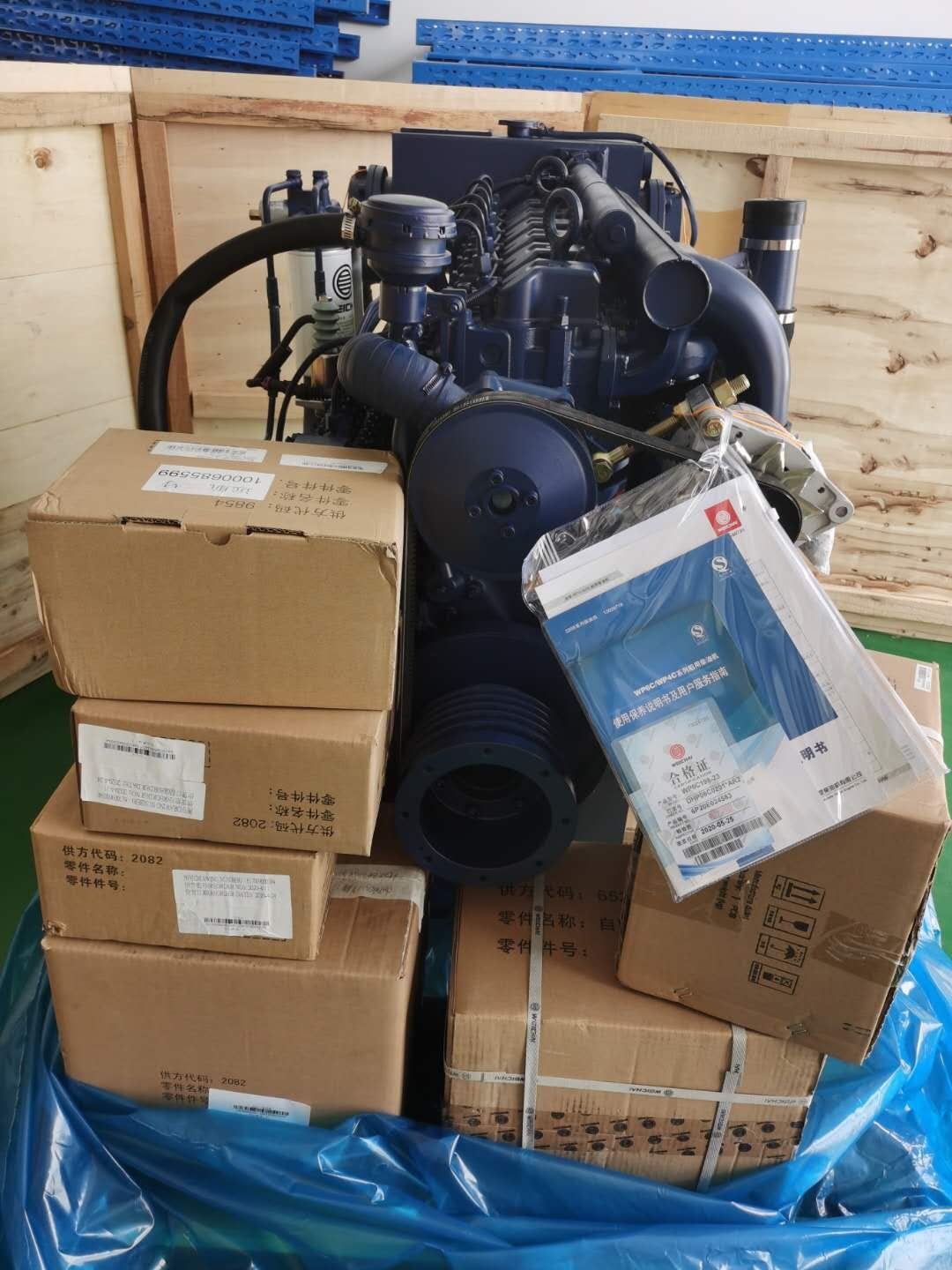 Cheap Price Boat Engine 6 Cylinder WP6C Serial 165hp WP6C165-18 Weichai Ship Engine