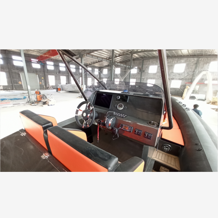 CE Luxury 28 Ft Hypalon Inflatable Aluminum Hull 850 Rib Boat Deep V Center Console with Outboard Engine High Quality Eva Yacht