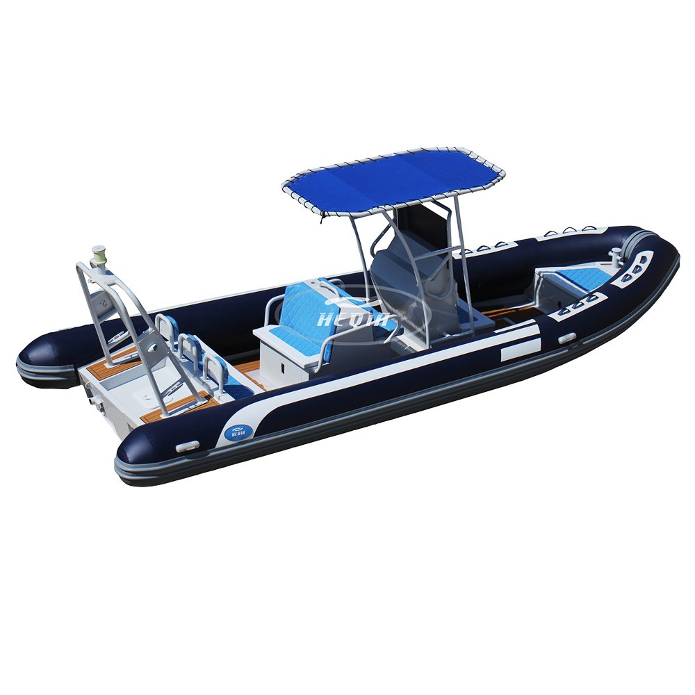 CE Certified Novel Item Durable PVC Rigid Luxury Fiberglass Aluminium Rib 760 Inflatable Boat Fishing Sports Outboard Sale