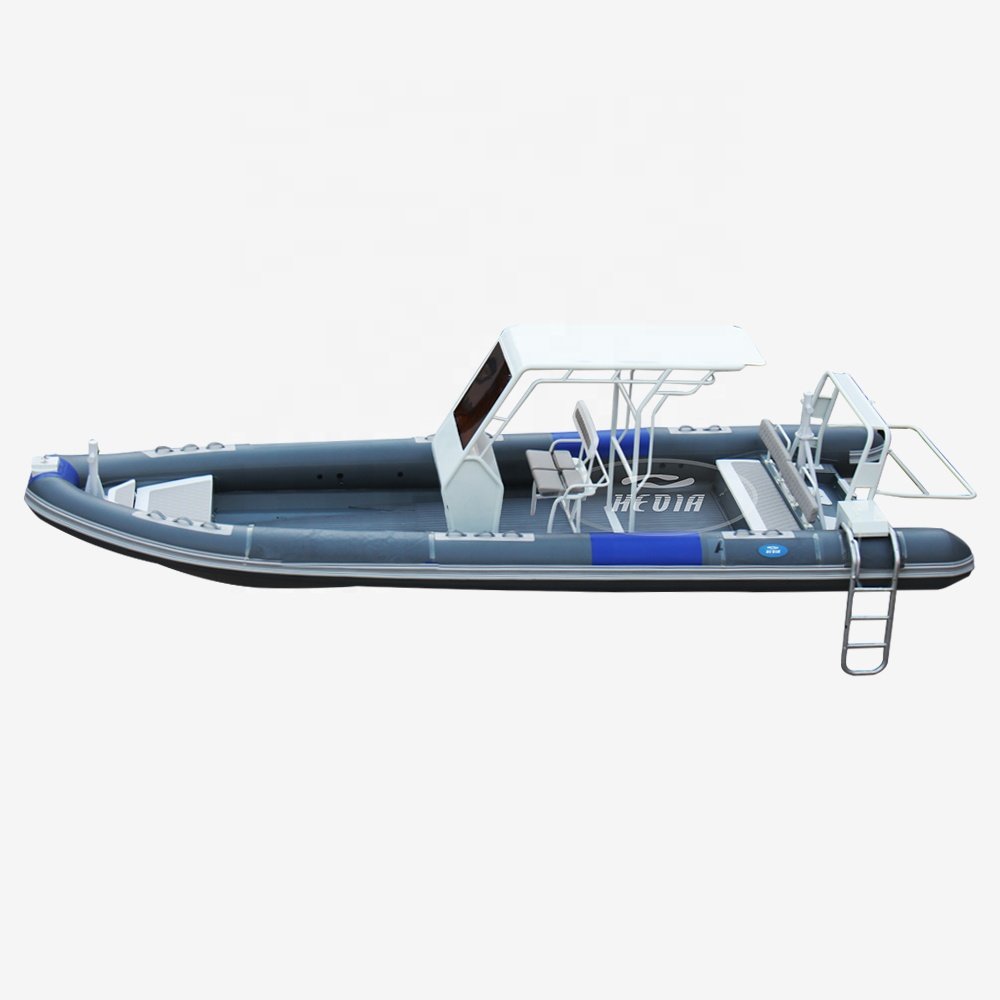CE Certified Novel Item Durable PVC Rigid Luxury Fiberglass Aluminium Rib 760 Inflatable Boat Fishing Sports Outboard Sale