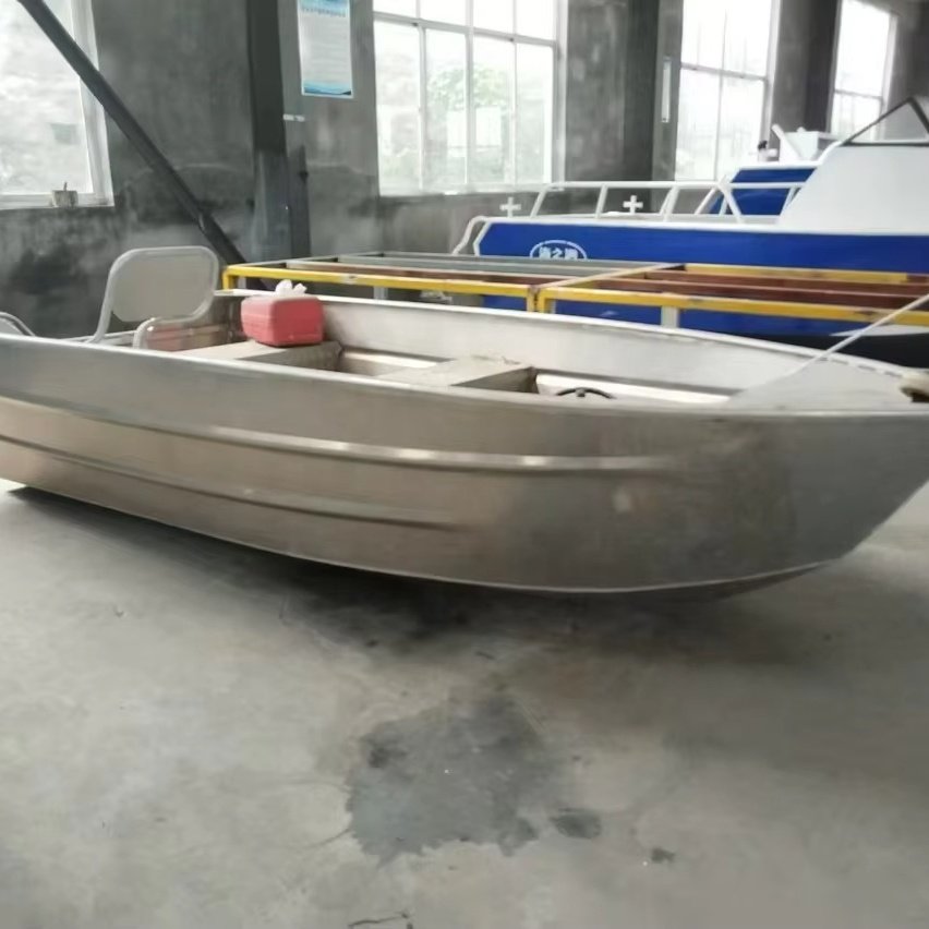 OEM Unisex 4.3m Aluminum Fishing Boat with 4-Stroke Gasoline Outboard Engine High-Speed Water Speedboat for Active Fishing