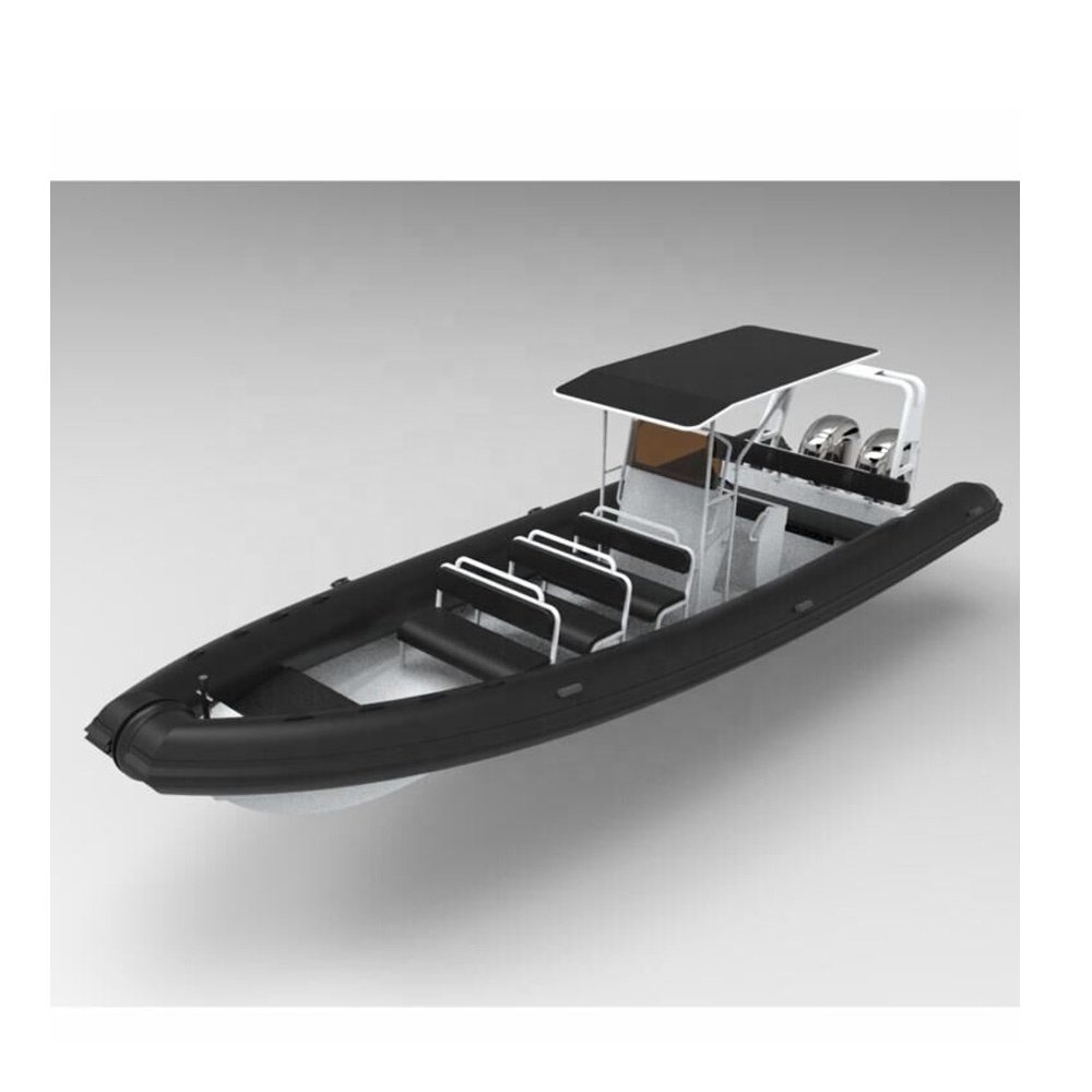 RHIB Orca Hypalon Cruising Aluminum Hull Inflatable RIB 900 Boat with Double Engine