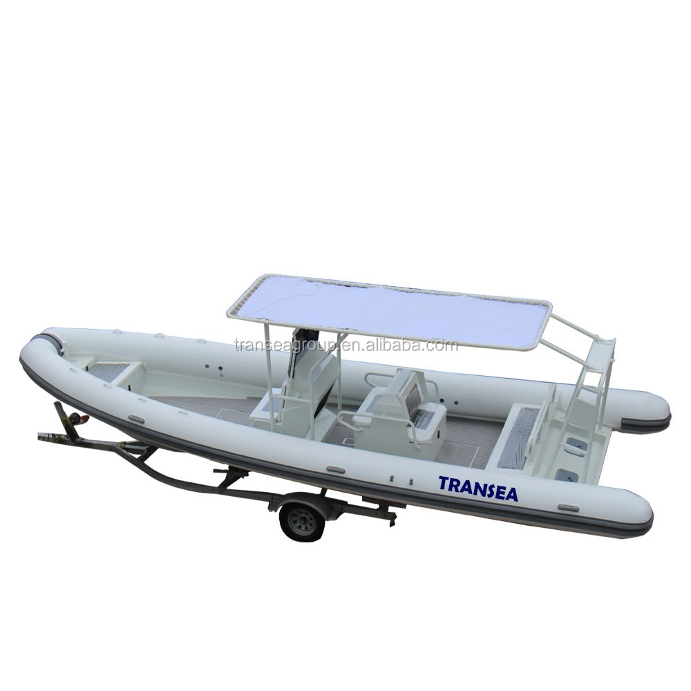 RHIB Orca Hypalon Cruising Aluminum Hull Inflatable RIB 900 Boat with Double Engine