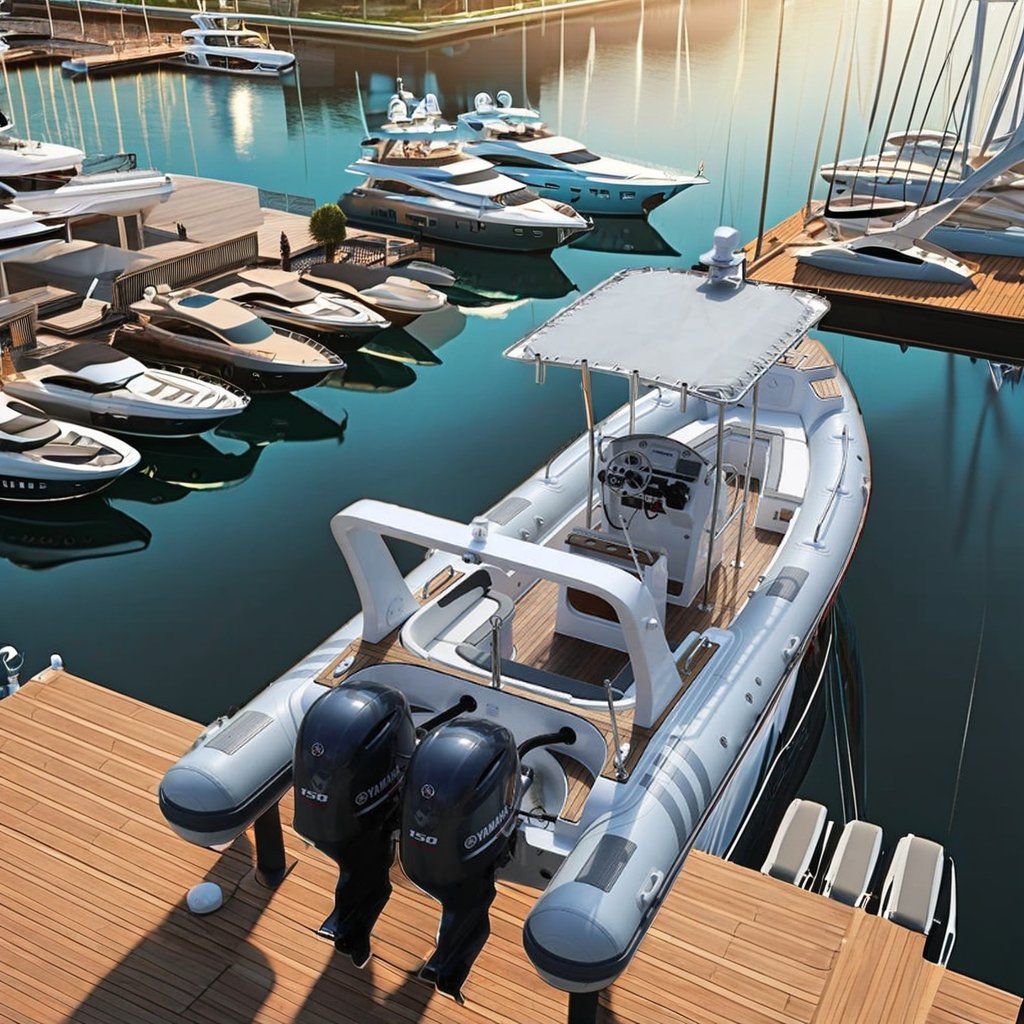 Double Engine 25ft 7.6m Orca Hypalon Deep V Fiberglass Hull Sport RIB 760 Inflatable Boat