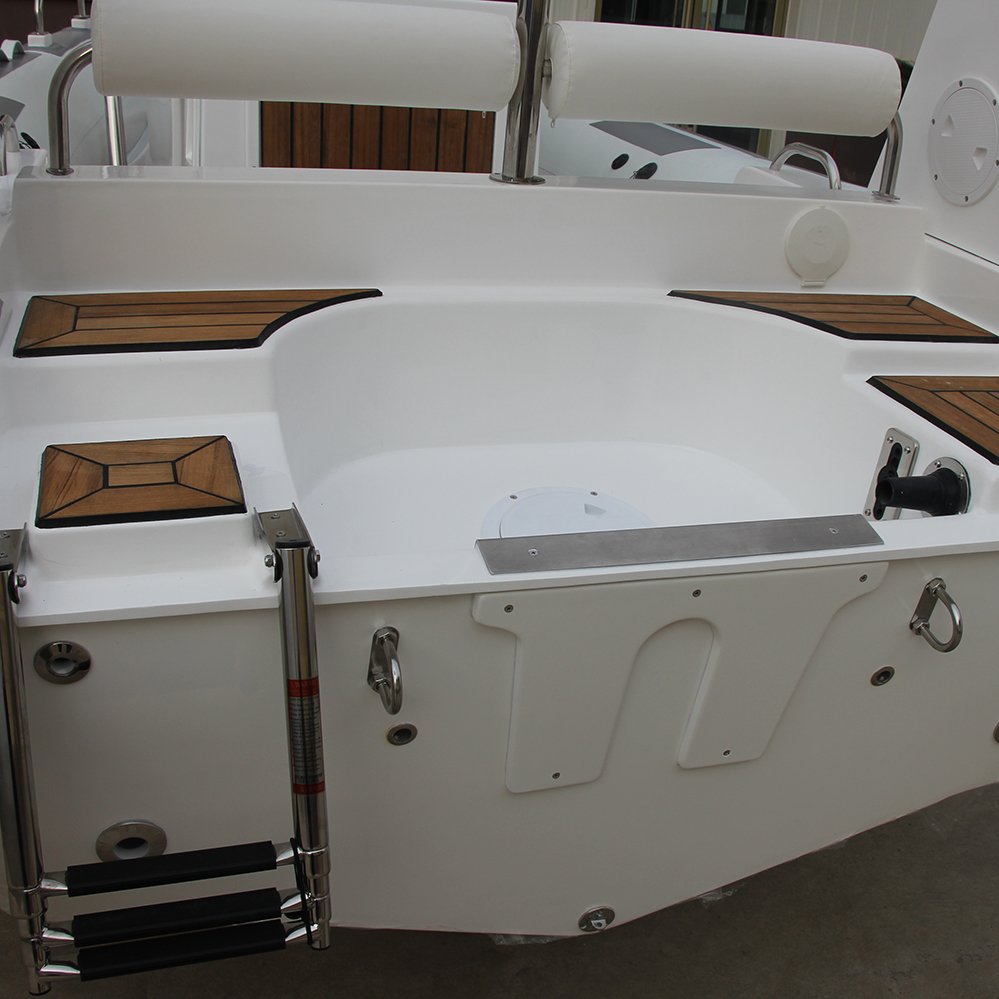 Zhenbo 5.8 Meters Italy Hypalon Inflatable Rib Boat RIB580 for Leisure Rowing and Diving Plastic Outboard Engine