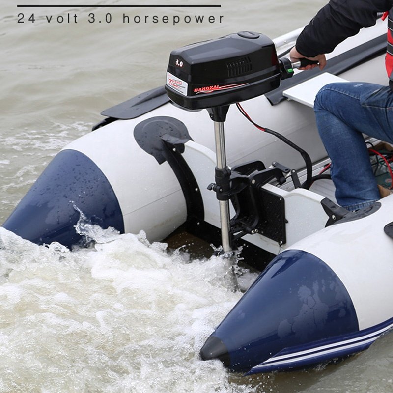 HANGKAI 24V DC Brushless Electric Outboard Motor 3.0HP Engine for Fishing Boat Kayak