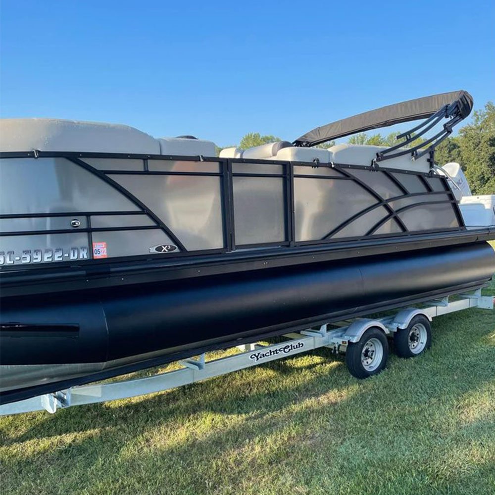 High-Performance Aluminum Pontoon Inflatable Boat with Engine Compartment for Ocean Fishing Leisure Rowing PVC Material