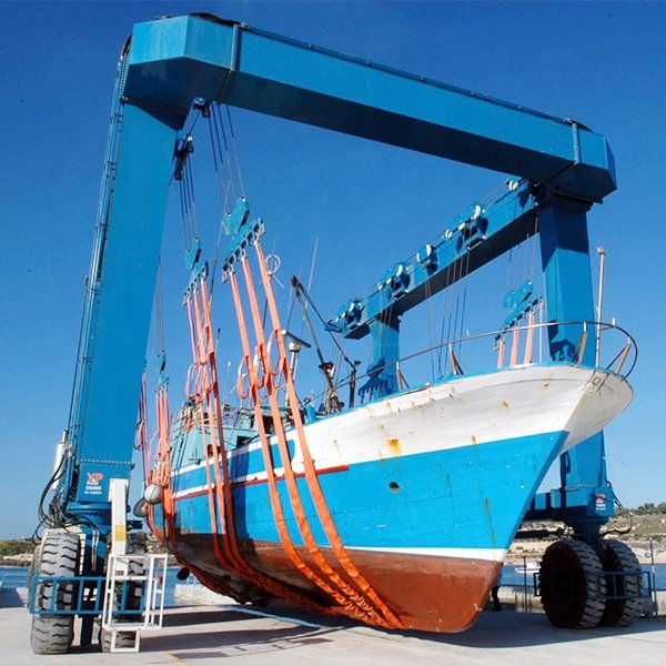 30 Ton 50 Ton 100 Ton Cheap Mobile Marine Hoist Gantry Boat Lifting Cranes for Sale