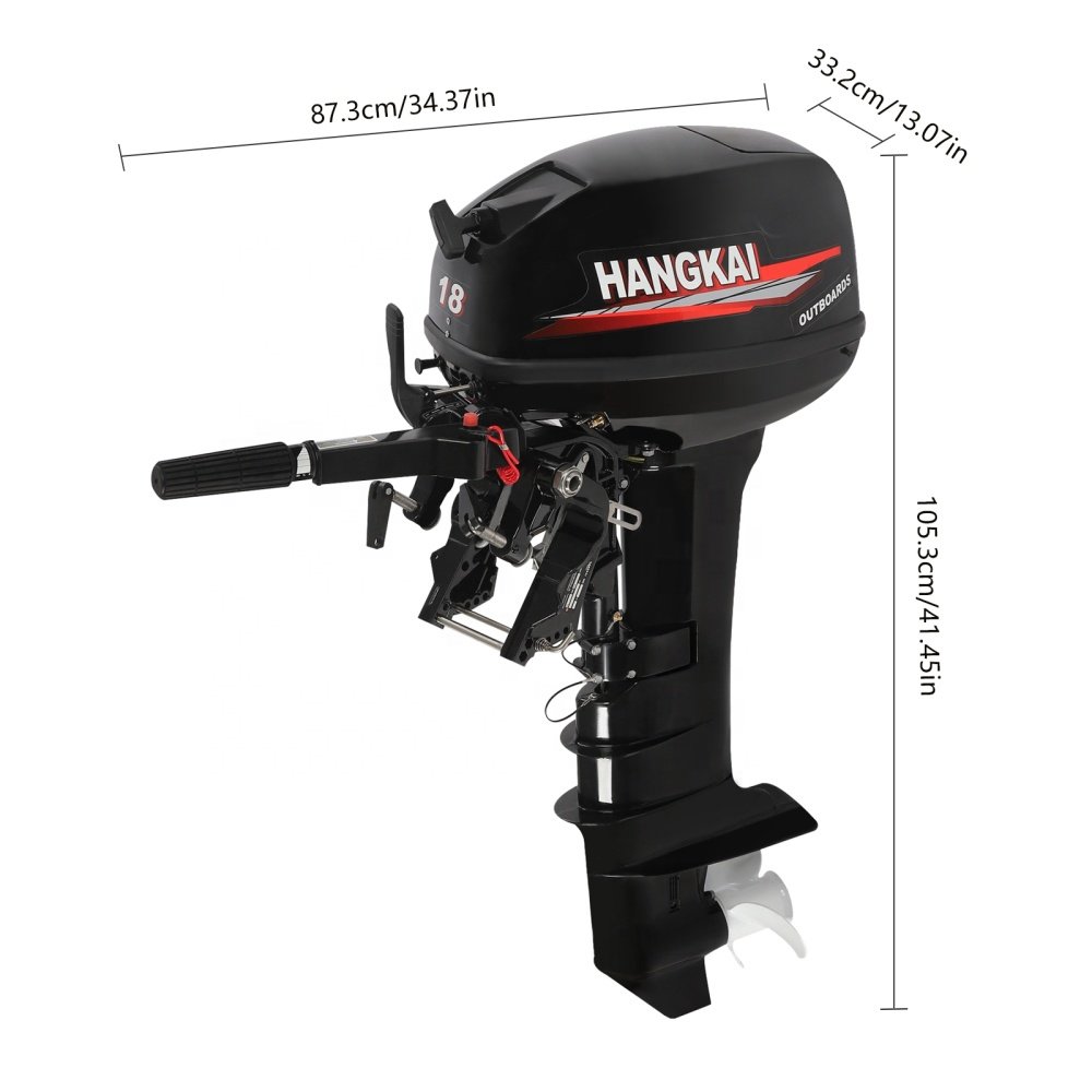 HANGKAI 9.9HP 2 Stroke Long or Short Shaft Outboard Motor Boat Engine with Electric Start Available