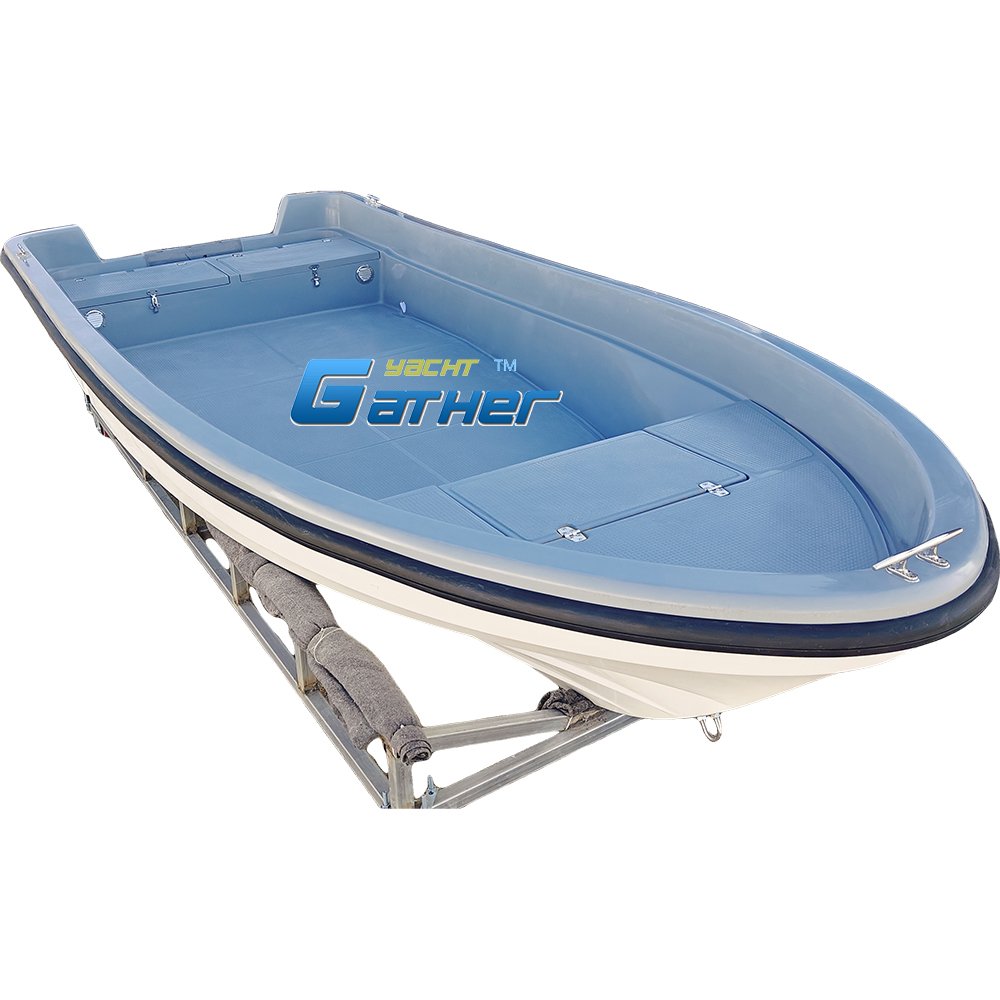 Boats Ships Fiberglass Boat 4.7m 16ft 6 Man Cheap Price Long Panga Fiberglass Material Motor Boat for Sale