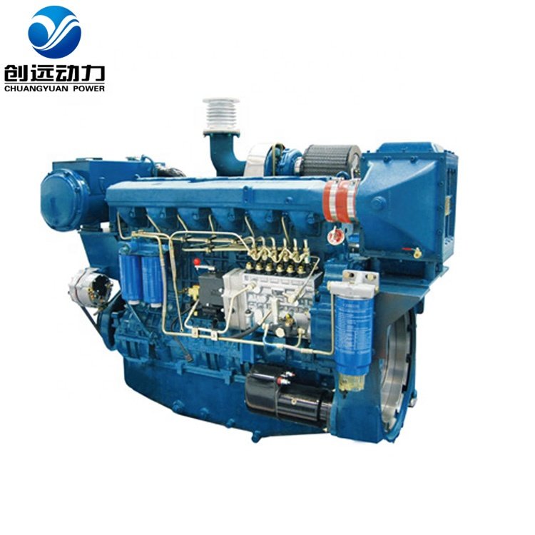 330KW 200hp 300hp 350hp 400hp 450hp 500hp New WD10 WP13 6 Cylinder Marine Boat Ship Weichai WP12 diesel Engine
