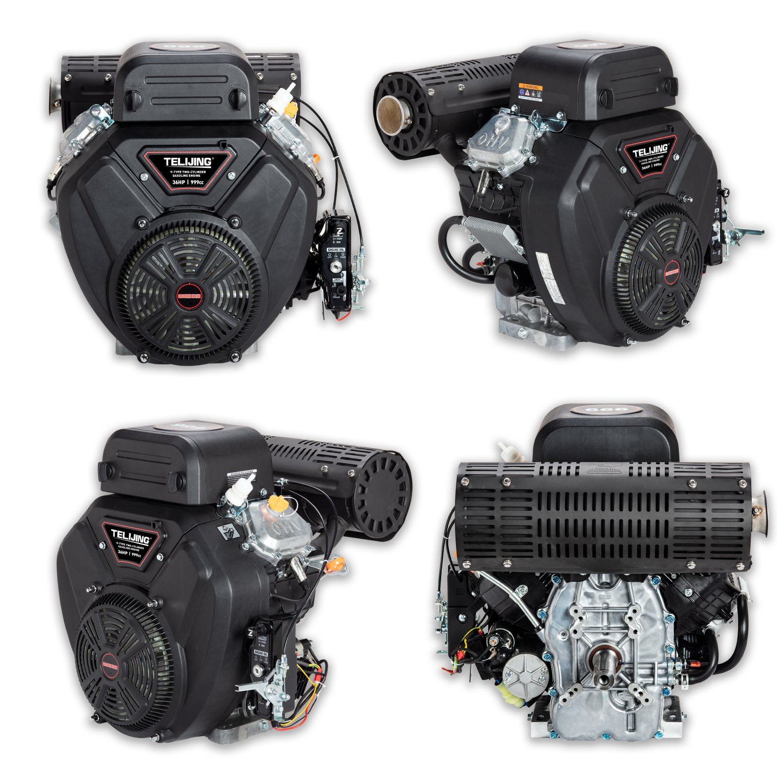OEM Factory Twin Cylinder V4 Stroke 35hp/999cc Gasoline Engine Vertical Axis High Pressure Machine With Electric Starter