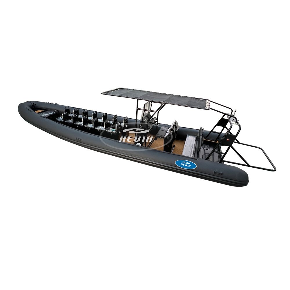 38ft 12m Aluminum Patrol Hypalon Sport Aluminum Rib Boat with Double 250HP Outboard Engine