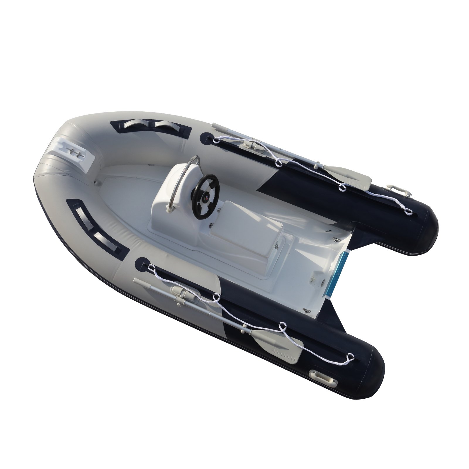 CE RIB 9.8ft (300cm) Small Fiberglass Boat Double Model Aluminium PVC Hypalon Material Drifting Rowing Lake Usage Engine Combo