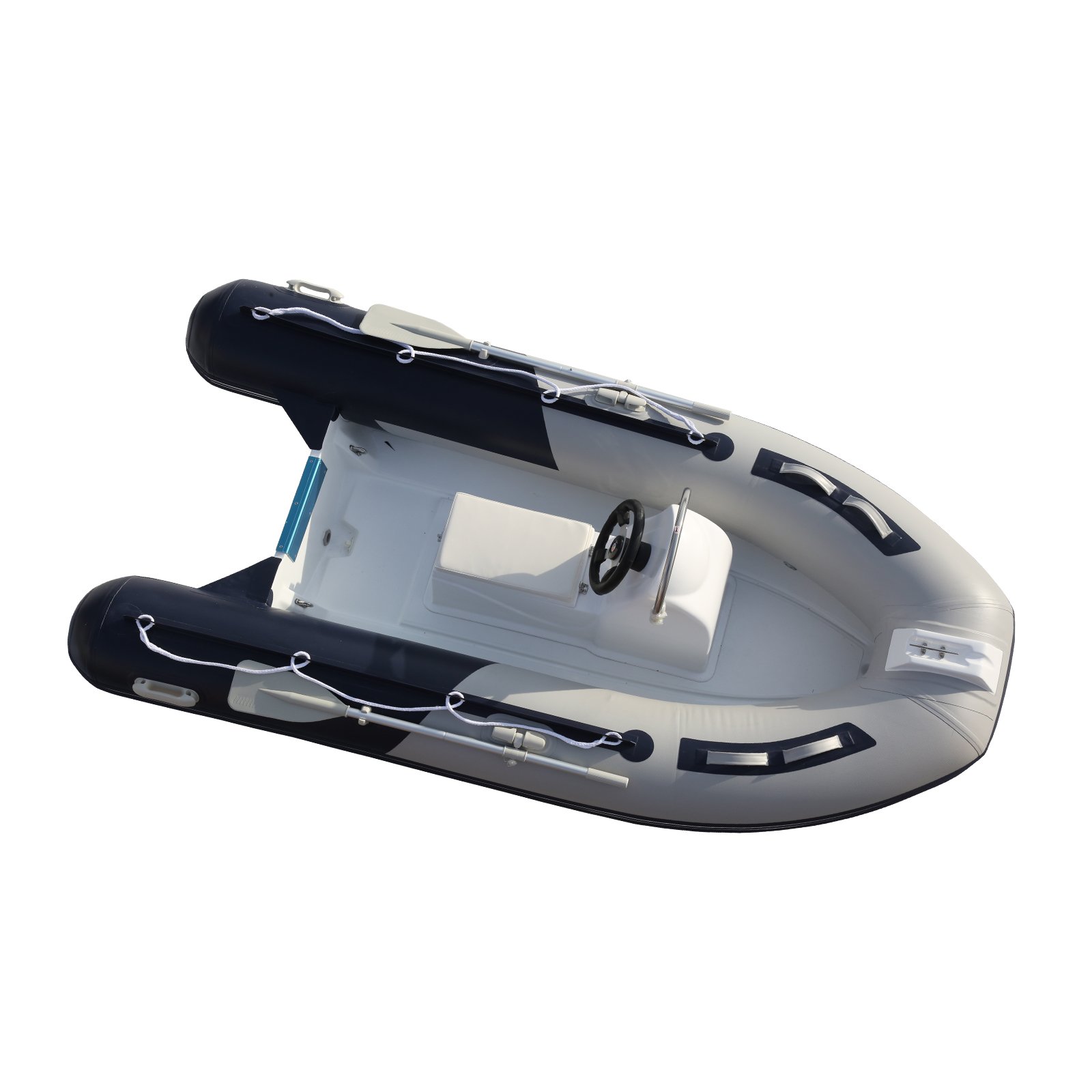 CE RIB 9.8ft (300cm) Small Fiberglass Boat Double Model Aluminium PVC Hypalon Material Drifting Rowing Lake Usage Engine Combo