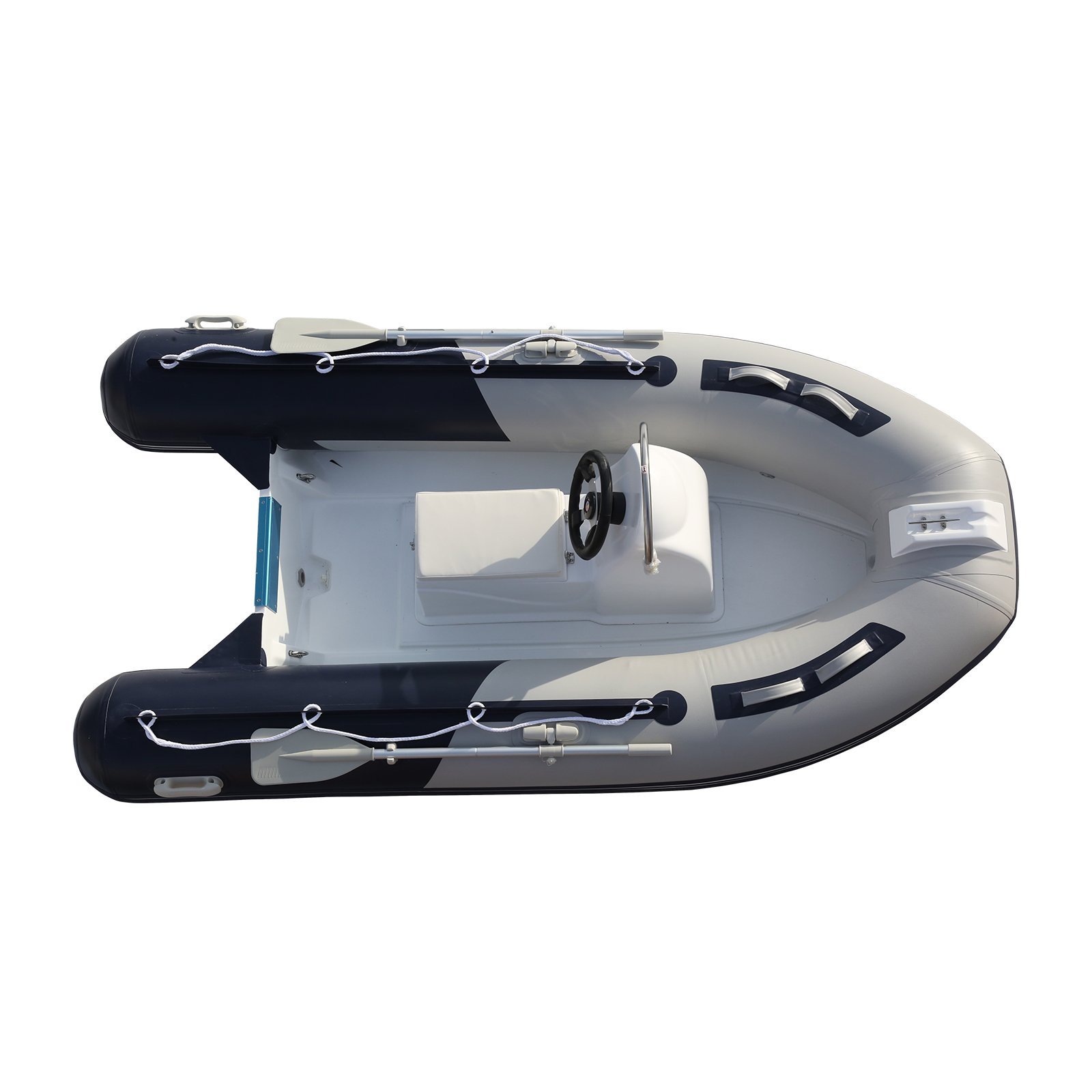 CE RIB 9.8ft (300cm) Small Fiberglass Boat Double Model Aluminium PVC Hypalon Material Drifting Rowing Lake Usage Engine Combo