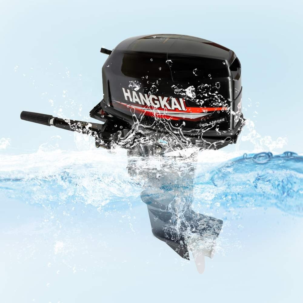 Saltwater HANGKAI 30HP 2 Stroke Outboard Engine Petrol Boat Engine Water Cooling Outboard Motor With Electric Start Available