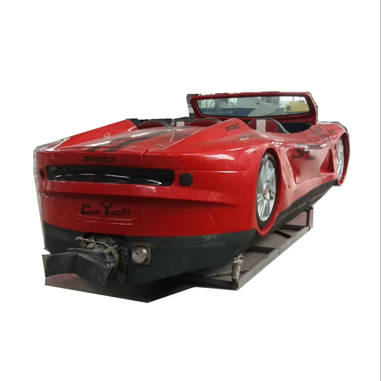 OEM 8m Aluminum Sports Car Shaped Speedboat Yacht Customized Color Family Entertainment Motor Boat Overall Length 8.0 Meters