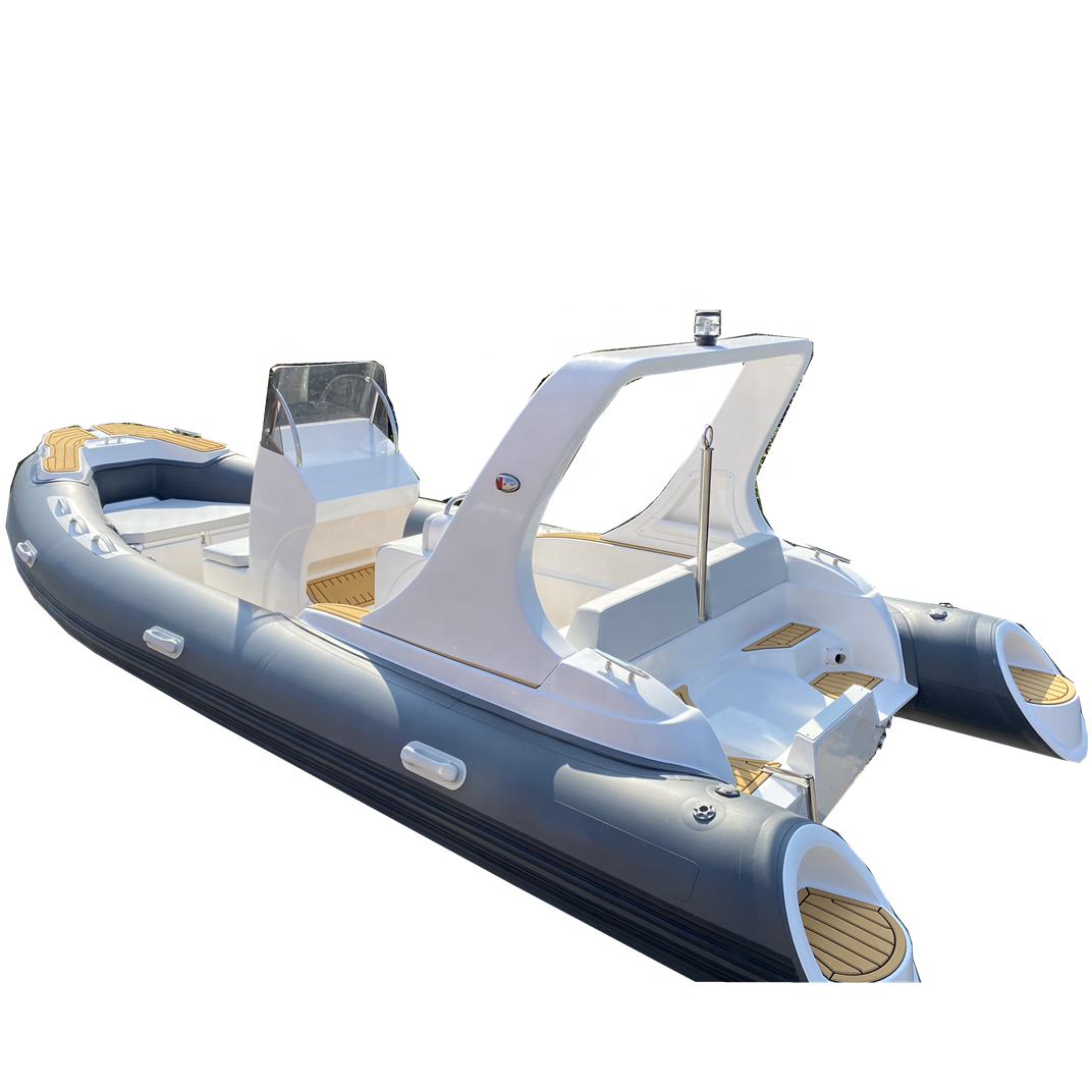 China Manufacture Liya Rib 580 Fiberglass Hypalon Rigid Inflatable Jet Tender Boat Luxury