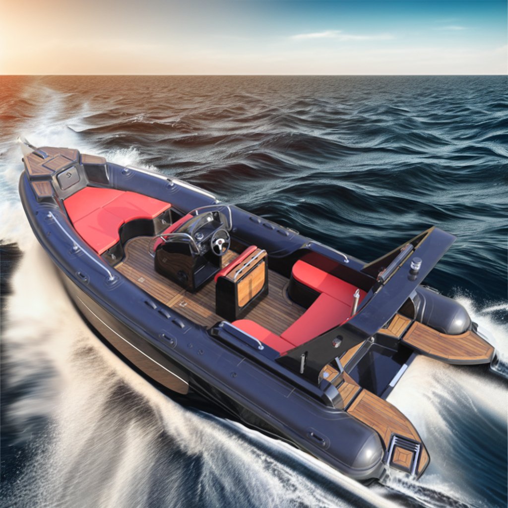 New Arrival CE 7m 23.3ft Luxury RIB Hypalon Inflatable Fishing Rowing Recreational Boat with 200HP Engine for Ocear Water