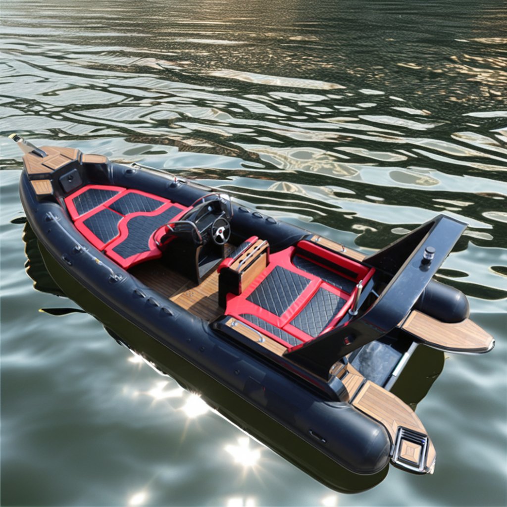 New Arrival CE 7m 23.3ft Luxury RIB Hypalon Inflatable Fishing Rowing Recreational Boat with 200HP Engine for Ocear Water