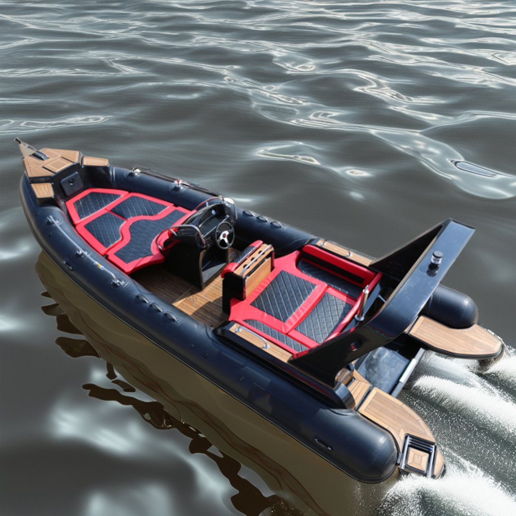 New Arrival CE 7m 23.3ft Luxury RIB Hypalon Inflatable Fishing Rowing Recreational Boat with 200HP Engine for Ocear Water