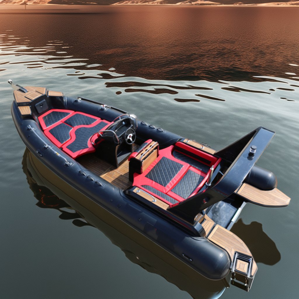 New Arrival CE 7m 23.3ft Luxury RIB Hypalon Inflatable Fishing Rowing Recreational Boat with 200HP Engine for Ocear Water