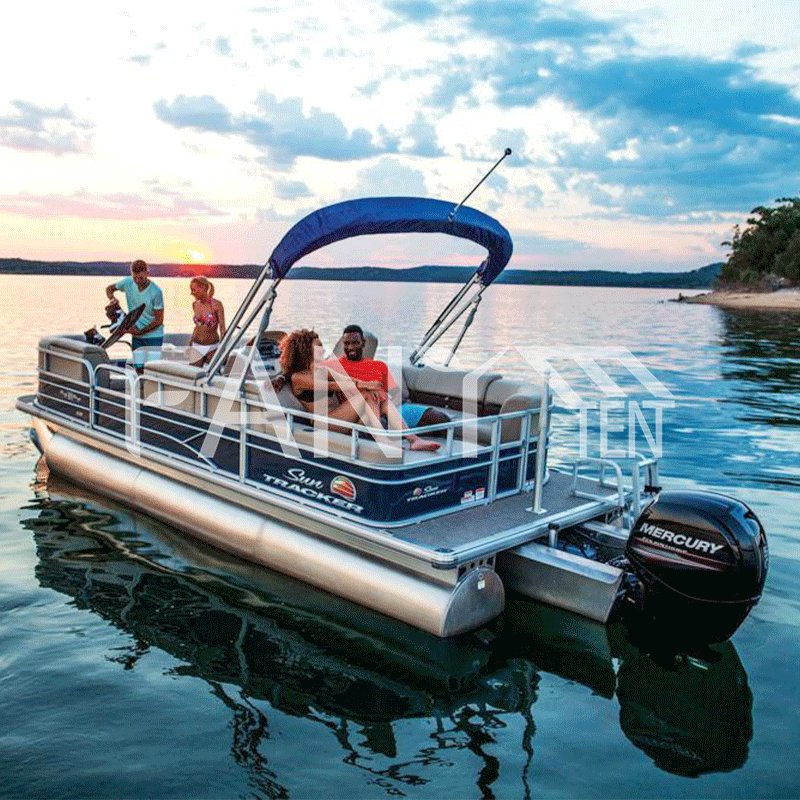 Inflatable Mini Aluminium 12 Person Party House Complete Set Furniture Luxury With Motor With Engines Trailers Pontoon Boat