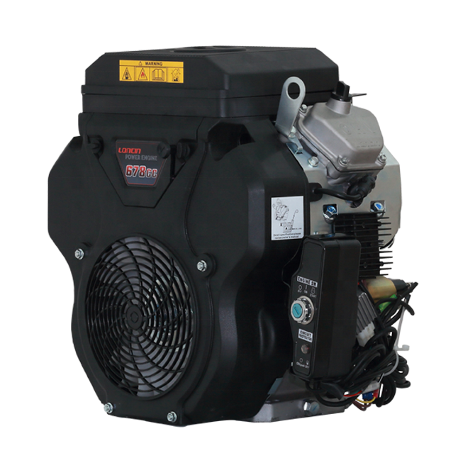 Air Cooled 20HP V-Twin Horizontal Shaft OHV Gasoline Engine For Long Tail Boat