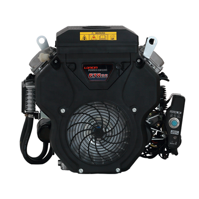 Air Cooled 20HP V-Twin Horizontal Shaft OHV Gasoline Engine For Long Tail Boat