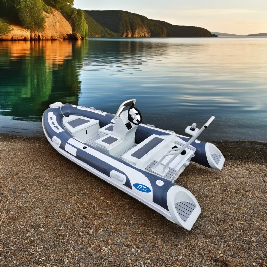 CE Certified 10ft Dinghy Pontoon Inflatable Rowing Sport Style Outboard Engine Rib Boat Combo Set Lake Fishing Rowing