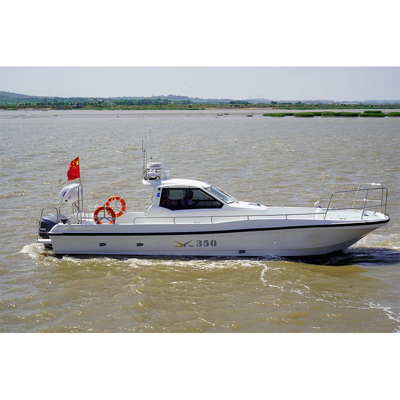 10.5m Fishing Boat Sport Yacht 34FT Aluminum Cabin Fishing Boat Twin Engine Fishing Boats China Factory Customized