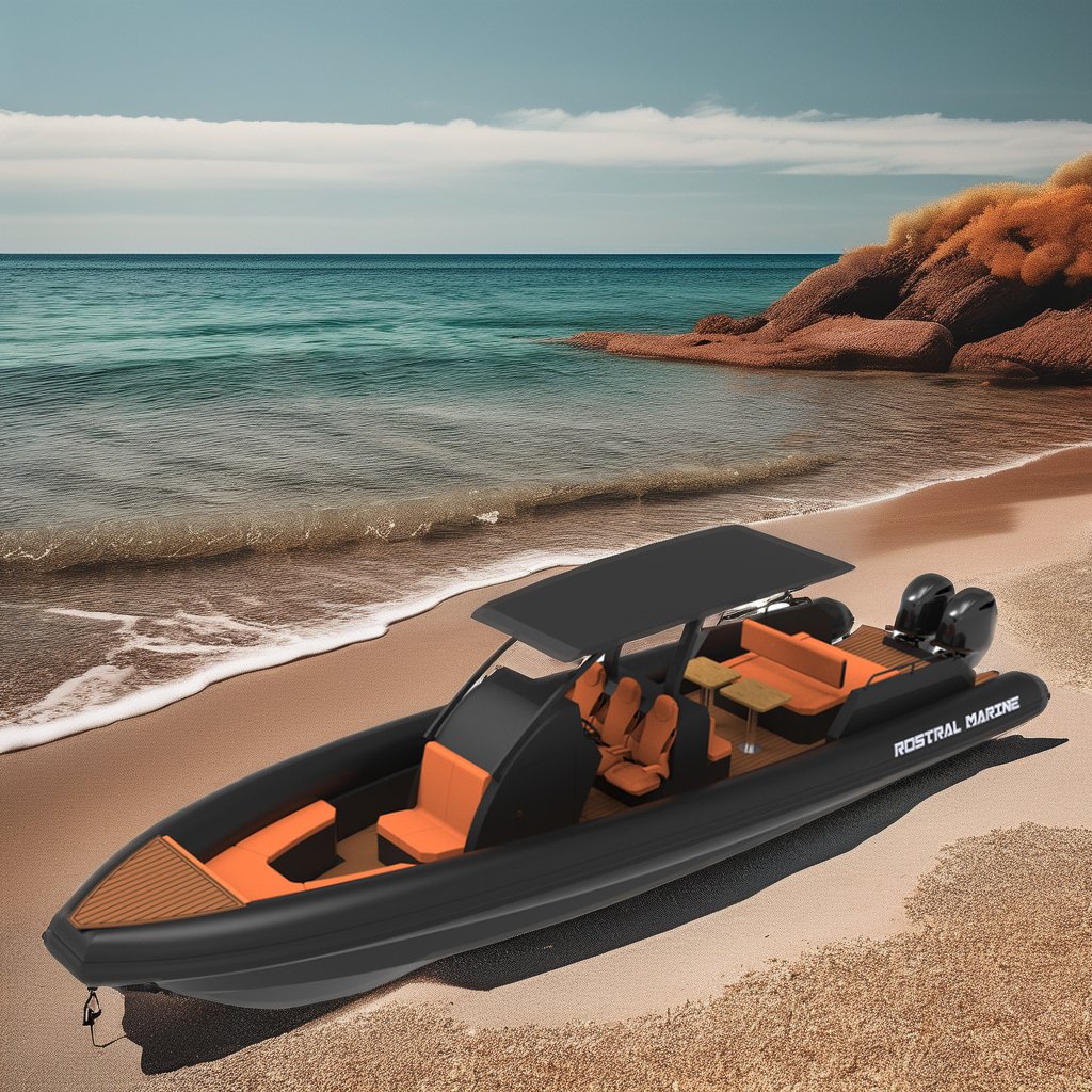 28ft Deep V Customizable Luxury Yacht Aluminum RIB with Outboard Engine Inflatable Fishing Boat for River Application Made China