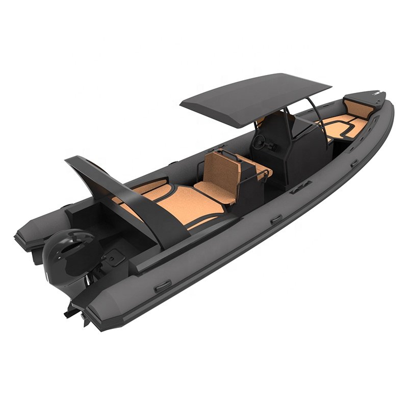 28ft Deep V Customizable Luxury Yacht Aluminum RIB with Outboard Engine Inflatable Fishing Boat for River Application Made China