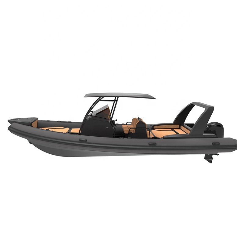 28ft Deep V Customizable Luxury Yacht Aluminum RIB with Outboard Engine Inflatable Fishing Boat for River Application Made China