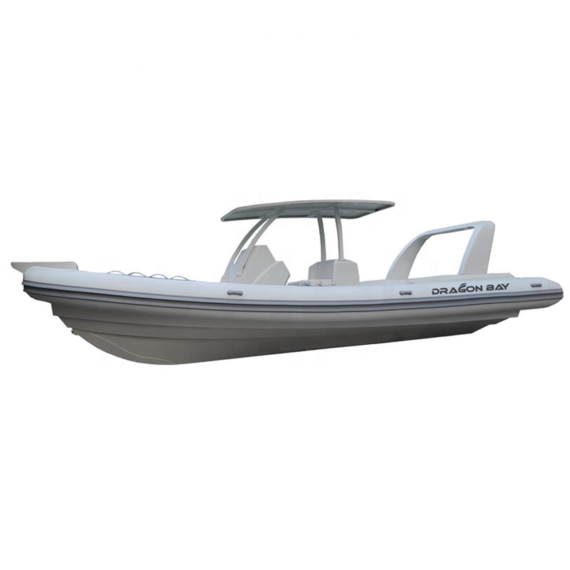 28ft Deep V Customizable Luxury Yacht Aluminum RIB with Outboard Engine Inflatable Fishing Boat for River Application Made China