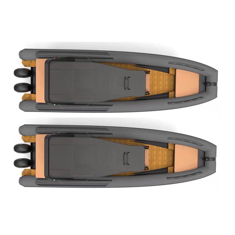 High Quality 950 960 9.5m 32ft 35ft Pvc Hypalon Inflatable Rigid Boat Aluminum Deep V Fishing Boat with Engine