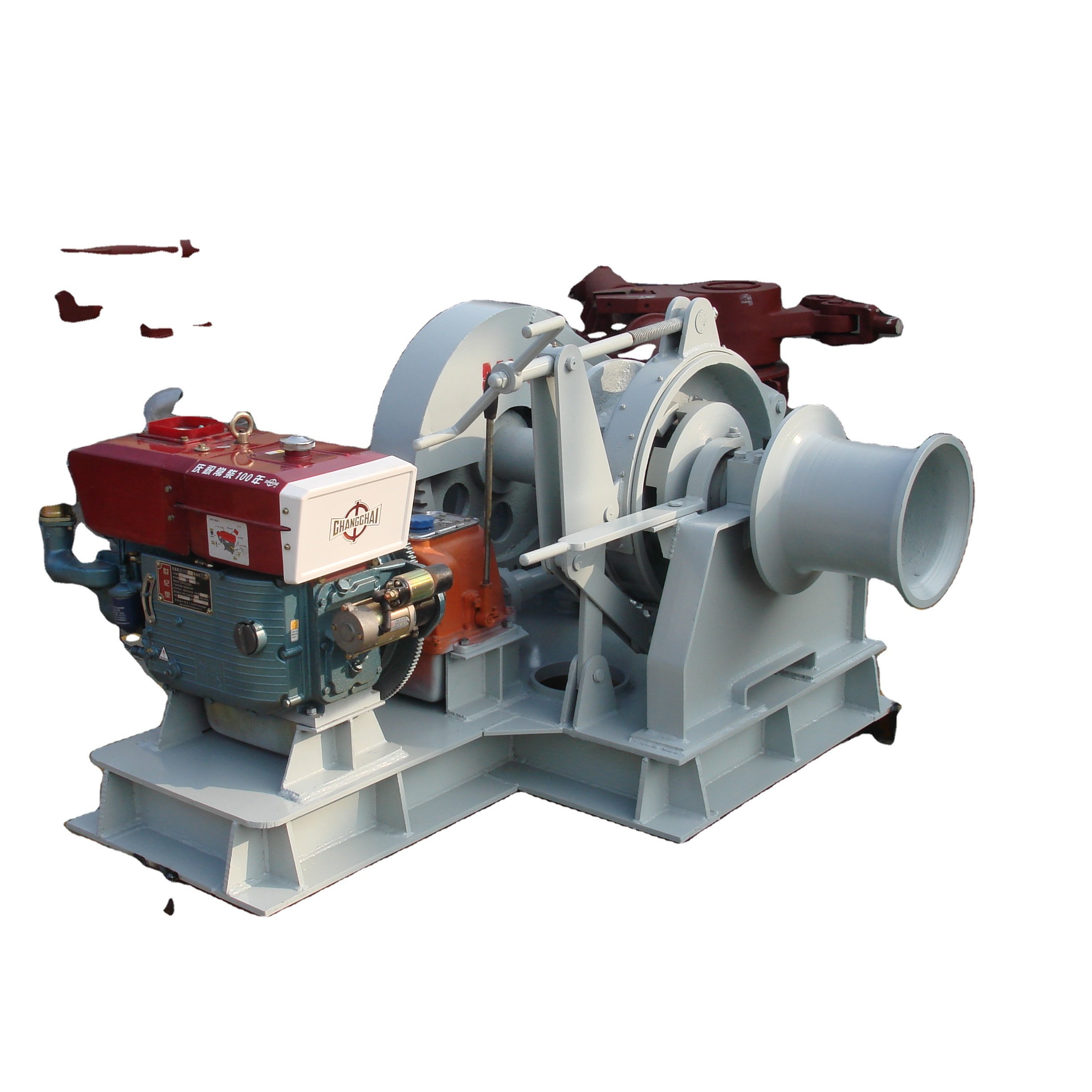 New 4-Stroke Diesel Engine Hydraulic Electric Ship Winch Anchor Windlass Industrial Use Marine Boat Industries Electric Start