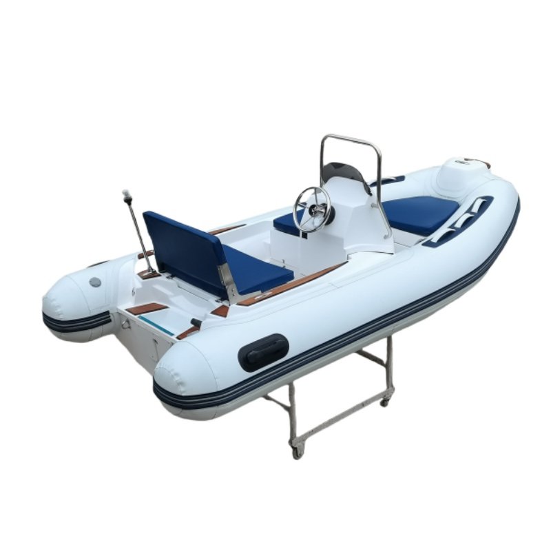 11ft ORCA Luxury RIB 340 Semi-Rigid Inflatable Fishing Boat with HYPALON Tube Material Outboard Engine Fiberglass Hull-For Sale
