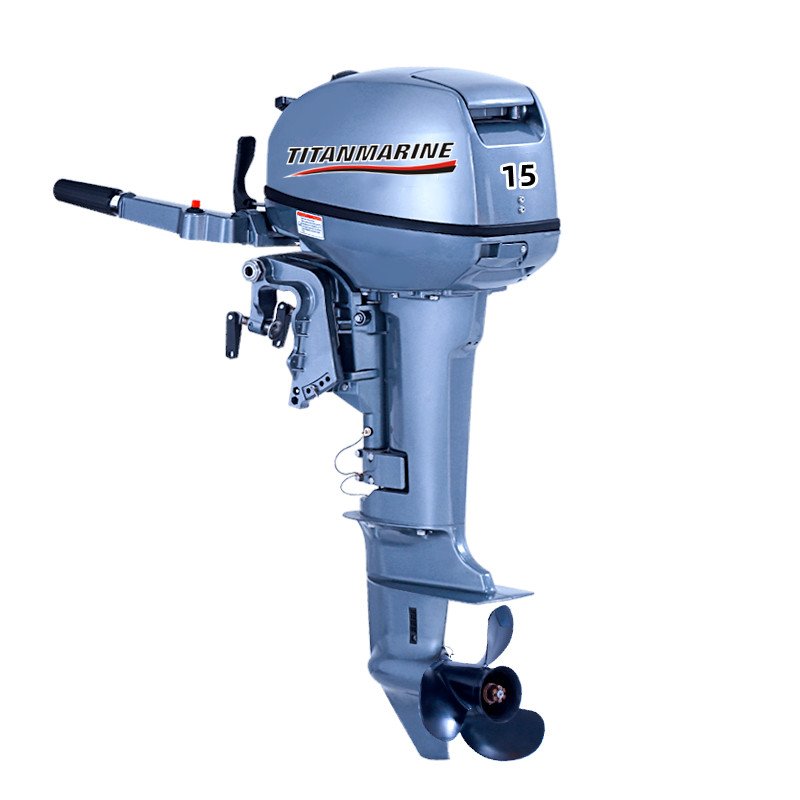 TITANMARINE Outboard Motor Marine Motor 2 Stroke 8hp Boat Engine Short Shaft Manual Start for Sale