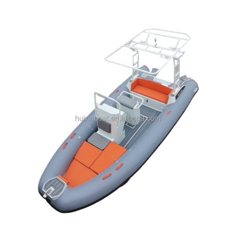 Customized 19ft High-Speed 560 Inflatable RIB Boat Outboard CE Certified Semi-Rigid Aluminum Featuring Hypalon/PVC Tube Fishing