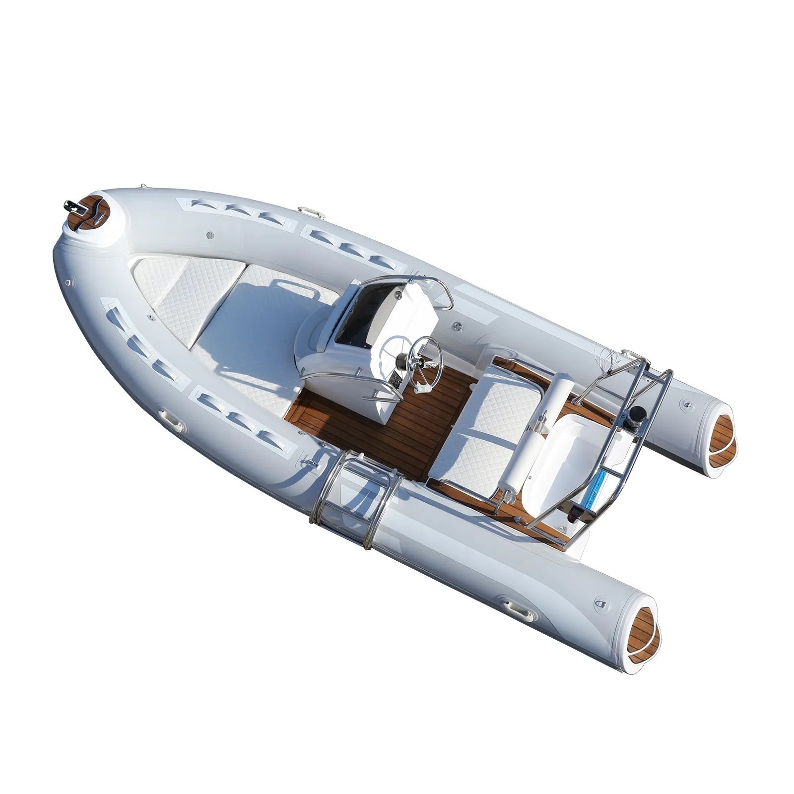 1.2mm Thick PVC Inflatable Rowing Boat Fiberglass Fishing RIB Boat Sport Family Power Type River Ocean Waters Engine Included