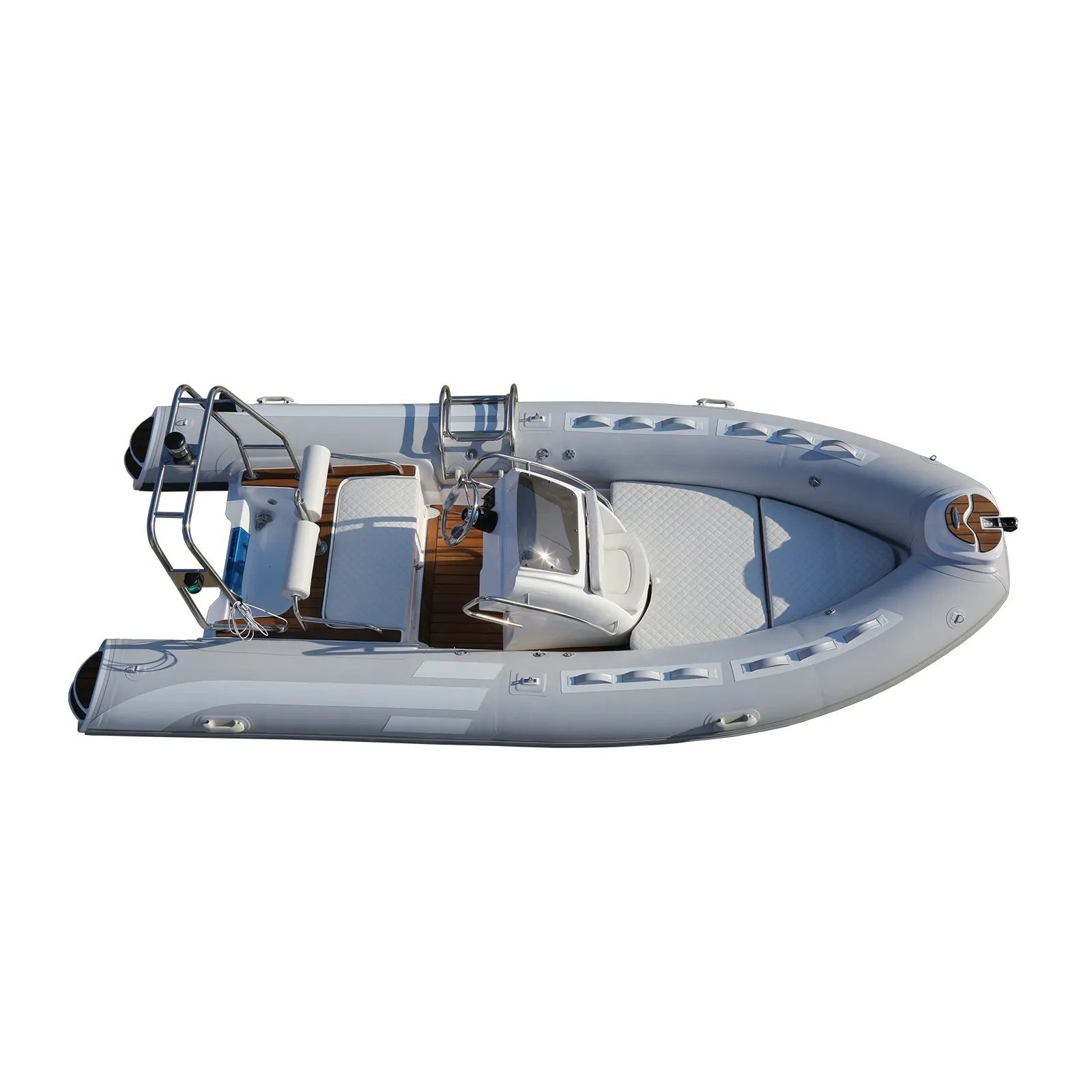 1.2mm Thick PVC Inflatable Rowing Boat Fiberglass Fishing RIB Boat Sport Family Power Type River Ocean Waters Engine Included