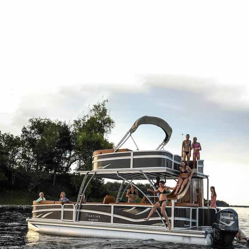 High-Quality Luxury Floating Aluminium Catamaran Pontoon Yacht Boat New Manufacturer Design with Outboard Engine for Sale