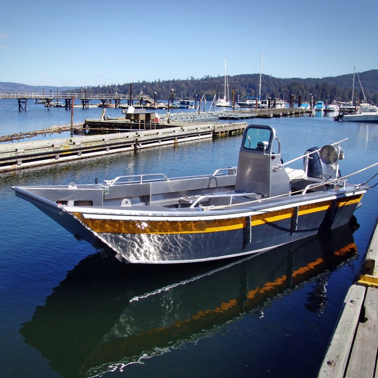 7.35m CE Certified Welded Aluminum Hull Small Landing Craft Boat Barge for Sale