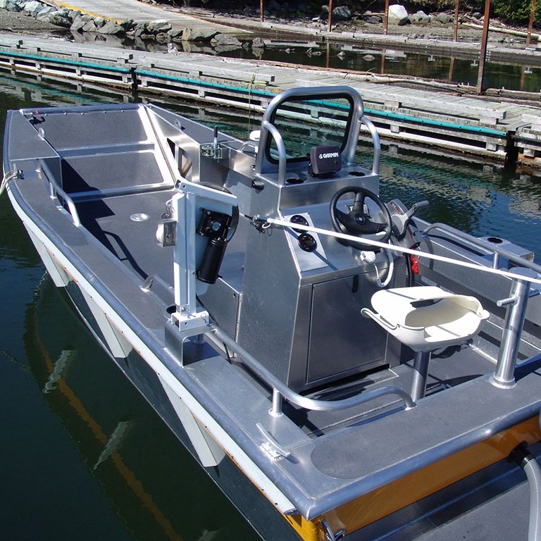 7.35m CE Certified Welded Aluminum Hull Small Landing Craft Boat Barge for Sale